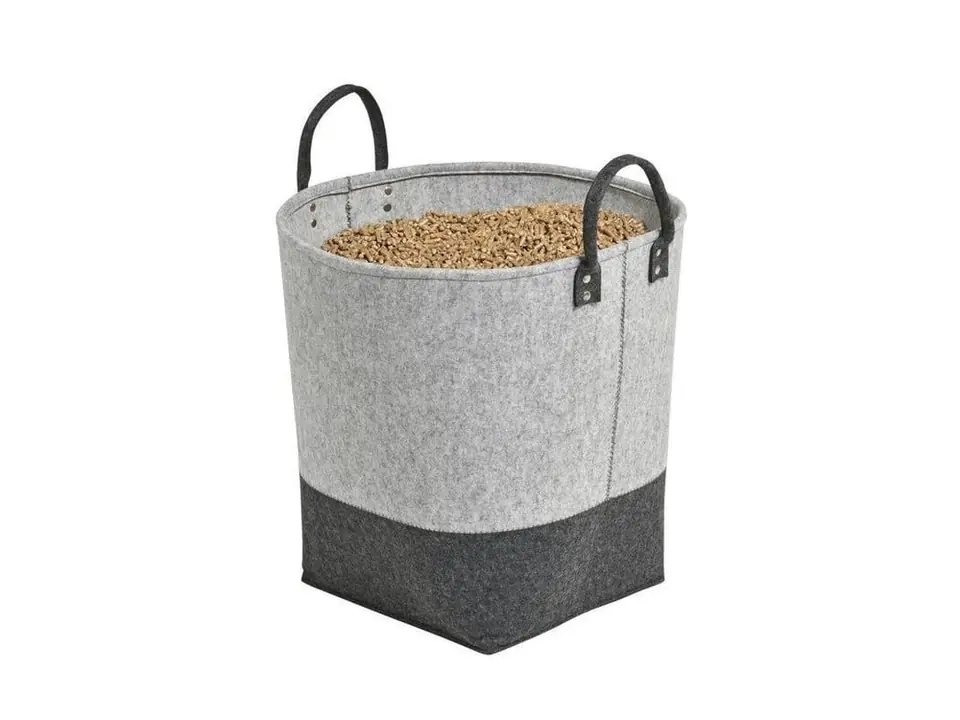 Corbeille à bois et granulés